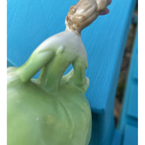 Antique Madame Pompadour Dresser Doll E&R Germany Trinket Powder Box Porcelain - Picture 8 of 9